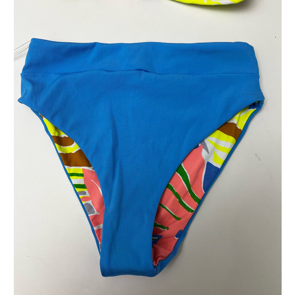 NWT Maaji Suzy Q Reversible Bottom & Rainbow Affair Triangle Top, Size Small - Picture 7 of 8